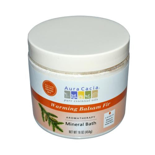 Aura Cacia Aromatherapy Mineral Bath Warming Balsam Fir - 16 Oz