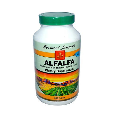 Bernard Jensen Alfalfa Leaf Tablets - 550 Mg - 500 Tablets