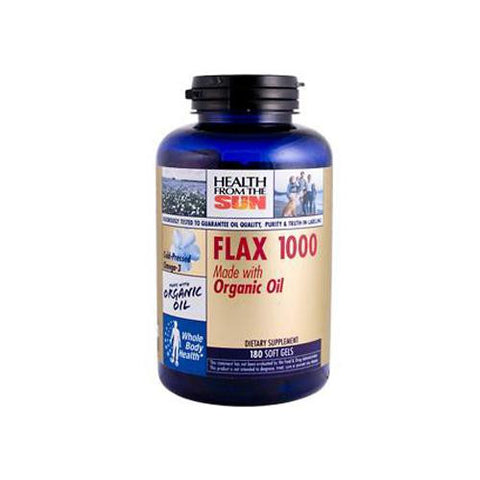 Health From The Sun Organic Flax 1000 Original Formula - 180 Softgels