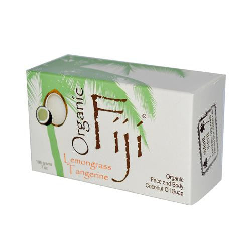 Organic Fiji Organic Face And Body Coconut Oil Soap Lemongrass Tangerine - 7 Oz