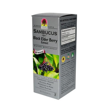 Nature's Answer Sambucus Nigra Black Elder Berry Extract - 4 Fl Oz