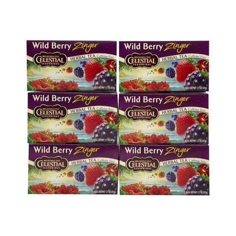 Celestial Seasonings Herbal Tea - Caffeine Free - Wild Berry Zinger - 20 Bags