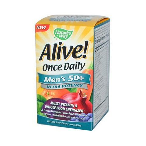 Nature's Way Alive Once Daily Men's 50 Plus Multi-vitamin - 60 Tablets