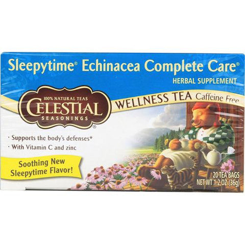 Celestial Seasonings Sleepytime Echinacea Complete Care Wellness Tea - 20 Tea Bags - Case Of 6