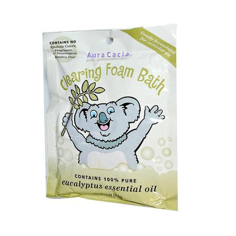 Aura Cacia Clearing Foam Bath - Eucalyptus - Case Of 6 - 2.5 Oz