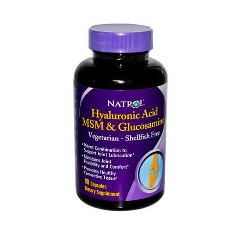 Natrol Vegetarian Hyaluronic Acid Msm And Glucosamine - 90 Capsules