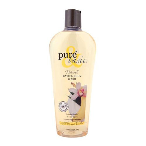 Pure And Basic Natural Bath And Body Wash Wild Banana Vanilla - 12 Fl Oz