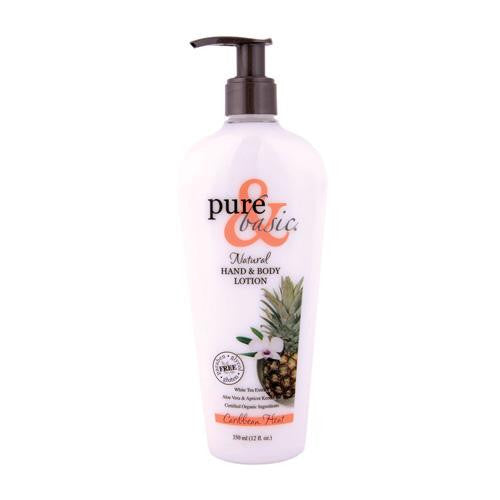 Pure And Basic Natural Bath And Body Lotion Caribbean Heat - 12 Fl Oz