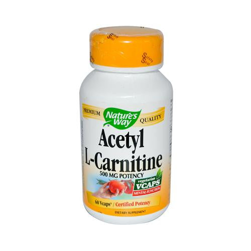 Nature's Way Acetyl L-carnitine - 500 Mg - 60 Vegetarian Capsules