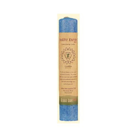 Aloha Bay Chakra Pillar Candle Positive Energy Blue - 1 Candle