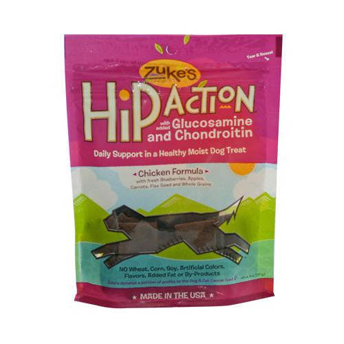 Zuke's Hip Action Dog Treats - Chicken Formula - Case Of 12 - 6 Oz