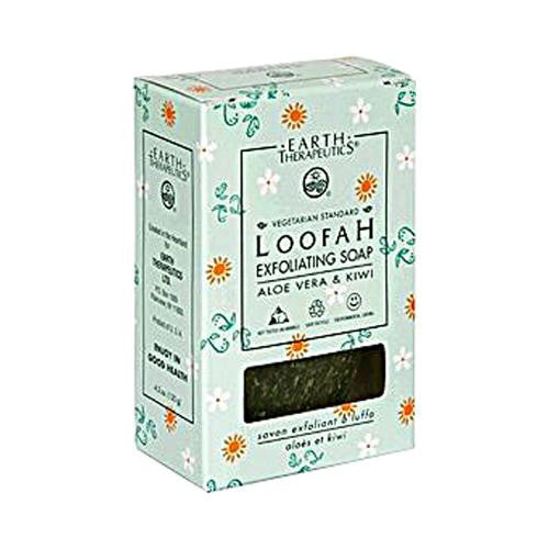 Earth Therapeutics Loofah Exfoliating Bar Soap Aloe Vera And Kiwi - 4.2 Oz