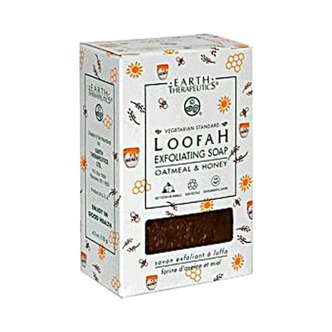 Earth Therapeutics Loofah Exfoliating Bar Soap Oatmeal And Honey - 4.2 Oz