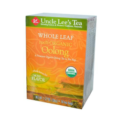 Uncle Lee's Tea 100% Organic Oolong Tea Whole Leaf - Case Of 12 - 18 Bag