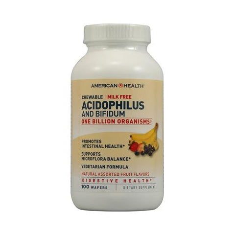 American Health Acidophilus And Bifidum Chewable Fruit - 100 Wafers