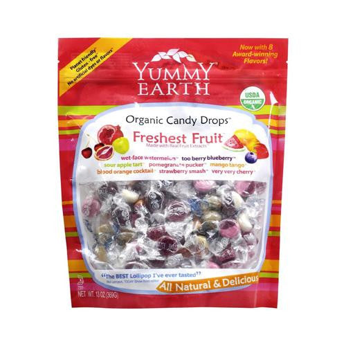 Yummy Earth Organic Candy Drops - Freshest Fruit - 13 Oz