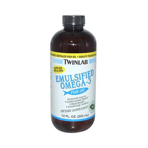 Twinlab Emulsified Omega-3 Fish Oil Mint - 12 Fl Oz