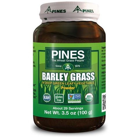 Pines International 100% Organic Barley Grass Powder - 3.5 Oz