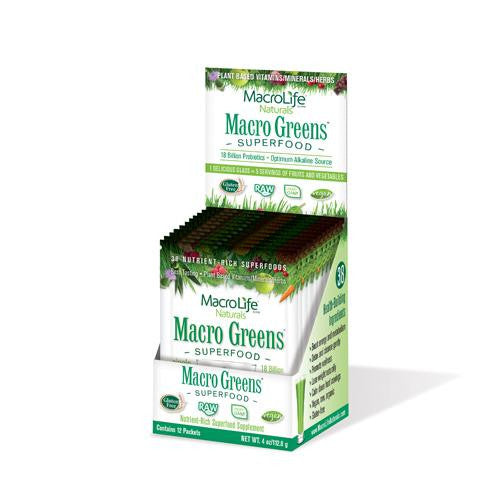 Macrolife Naturals Macro Greens Original - 12 Packets - 4 Oz