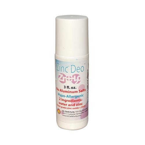 Dr. Clark's Purity Products Roll-on Zinc Deodorant - 3 Oz