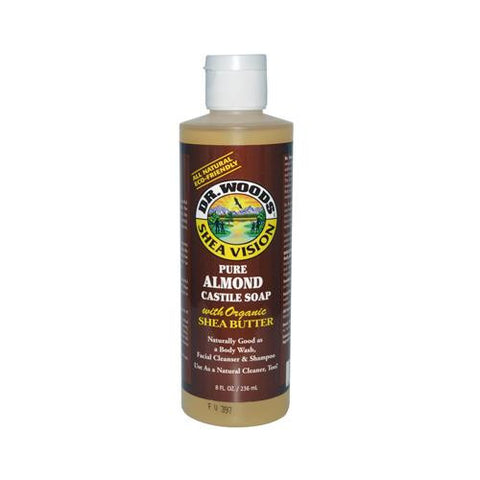 Dr. Woods Shea Vision Pure Castile Soap Almond With Organic Shea Butter - 8 Fl Oz