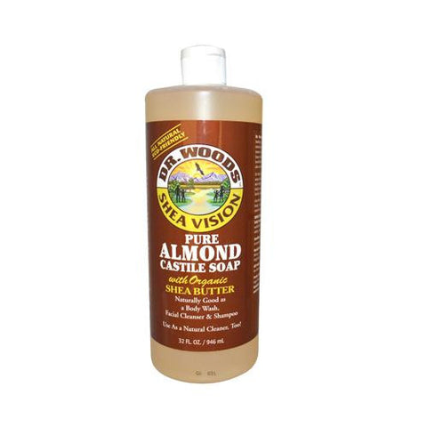 Dr. Woods Shea Vision Pure Castile Soap With Organic Shea Butter Almond - 32 Fl Oz