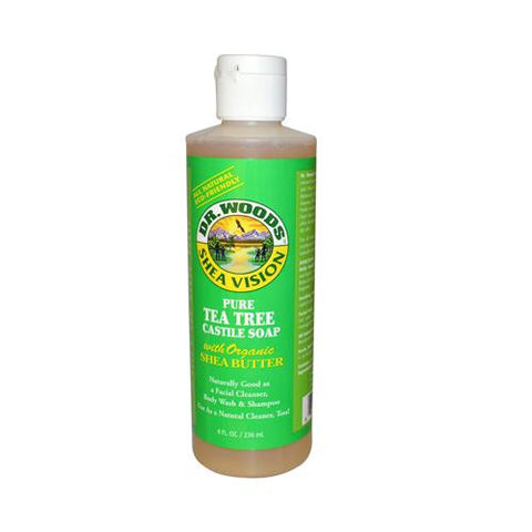 Dr. Woods Shea Vision Pure Castile Soap Tea Tree - 8 Fl Oz