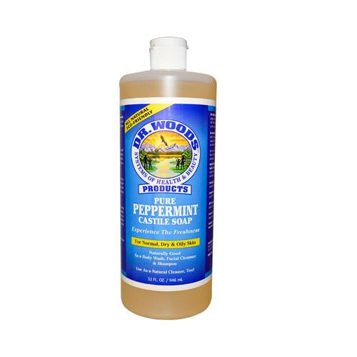 Dr. Woods Pure Castile Soap Peppermint - 32 Fl Oz