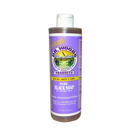 Dr. Woods Pure Black Soap - 16 Fl Oz