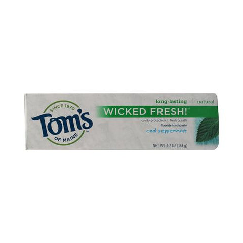 Tom's Of Maine Wicked Fresh Toothpaste Cool Peppermint - 4.7 Oz - Case Of 6