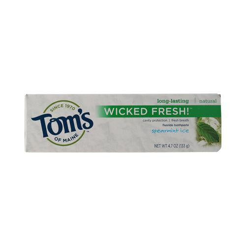 Tom's Of Maine Wicked Fresh Toothpaste Spearmint Ice - 4.7 Oz - Case Of 6