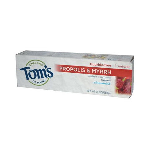 Tom's Of Maine Propolis And Myrrh Toothpaste Cinnamint - 5.5 Oz - Case Of 6