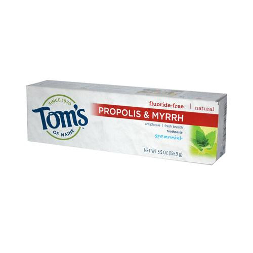 Tom's Of Maine Propolis And Myrrh Toothpaste Spearmint - 5.5 Oz - Case Of 6