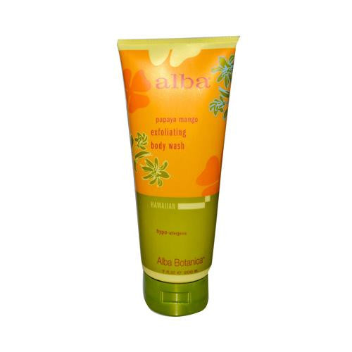 Alba Botanica Hawaiian Body Wash Exfoliating Papaya Mango - 7 Fl Oz