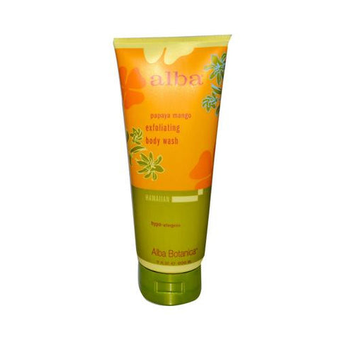 Alba Botanica Hawaiian Body Wash Exfoliating Papaya Mango - 7 Fl Oz