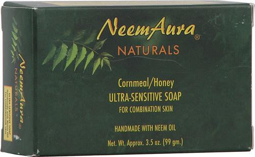 Neemaura Naturals Bar Soap - Neem - Ultra Sens - Cornmeal Honey - 3.75 Oz