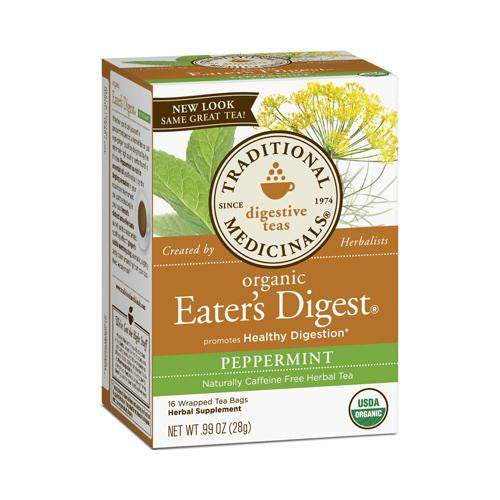 Traditional Medicinals Eater's Digest - Caffeine Free - Case Of 6 - 16 Bags