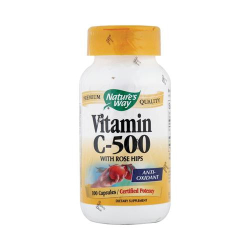 Nature's Way Vitamin C-500 With Rose Hips - 500 Mg - 100 Capsules