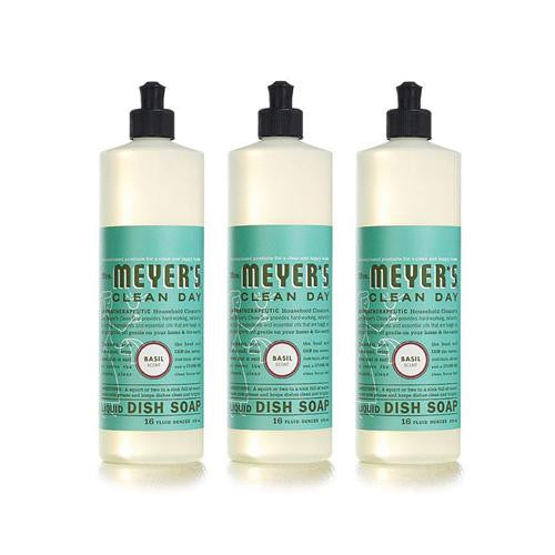 Mrs. Meyer's Liquid Dish Soap - Basil - Case Of 6 - 16 Oz