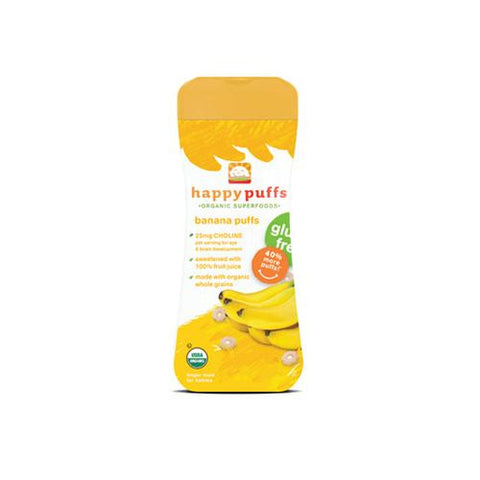 Happy Baby Organic Puffs Banana - 2.1 Oz - Case Of 6