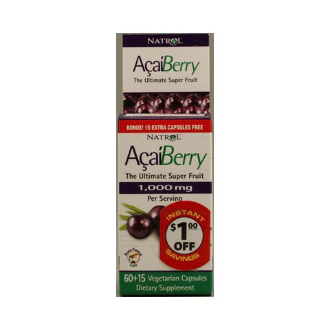 Natrol Acaiberry - 1000 Mg - 75 Vegetarian Capsules