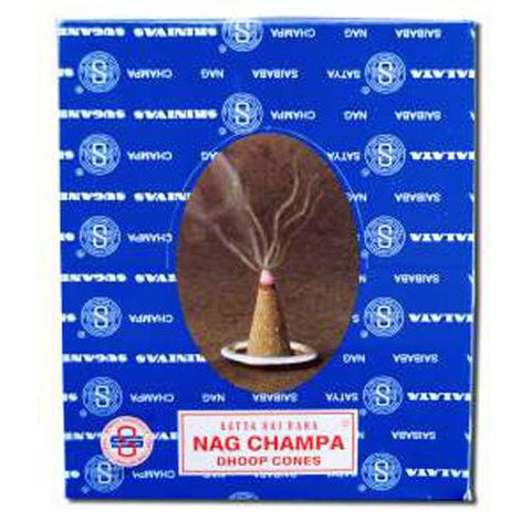 Sai Baba Nag Champa Incense Cone - Case Of 12 - 12 Packs