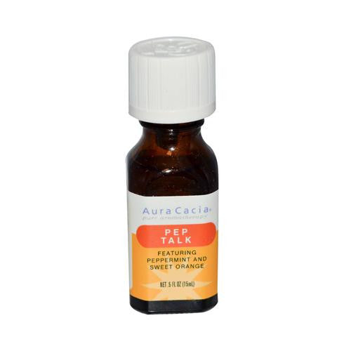 Aura Cacia Essential Solutions Oil Pep Talk Peppermint And Sweet Orange - 0.5 Fl Oz