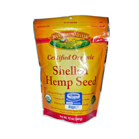 Manitoba Harvest Certified Organic Hemp Hearts Shelled Hemp Seed- Case Of 6 - 12 Oz