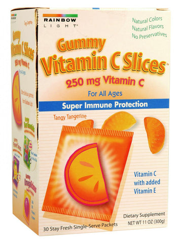 Rainbow Light Vitamin C - 250 Mg - Gummy Slices - Tangy Tangerine - 30 Packets