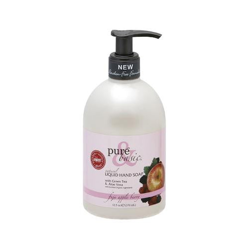 Pure And Basic Natural Liquid Hand Soap Fuji Apple Berry - 12.5 Fl Oz