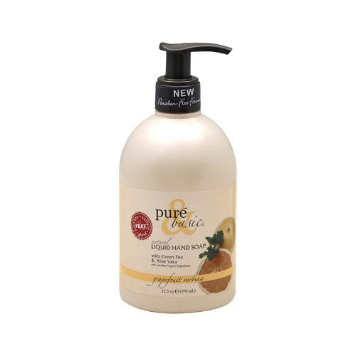 Pure And Basic Natural Liquid Hand Soap Grapefruit Verbena - 12.5 Fl Oz