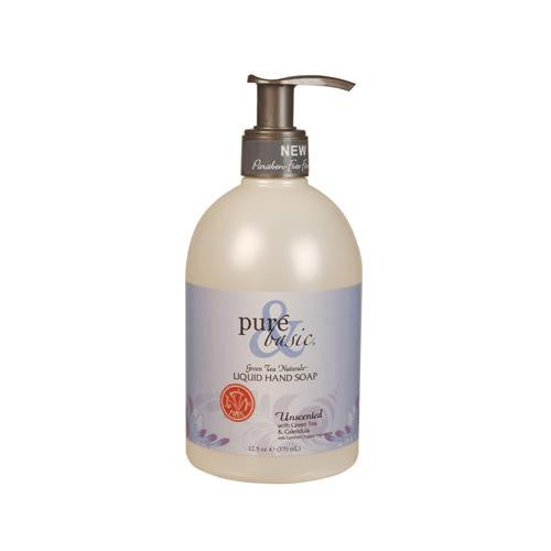 Pure And Basic Green Tea Naturals Liquid Hand Soap Unscented - 12.5 Fl Oz