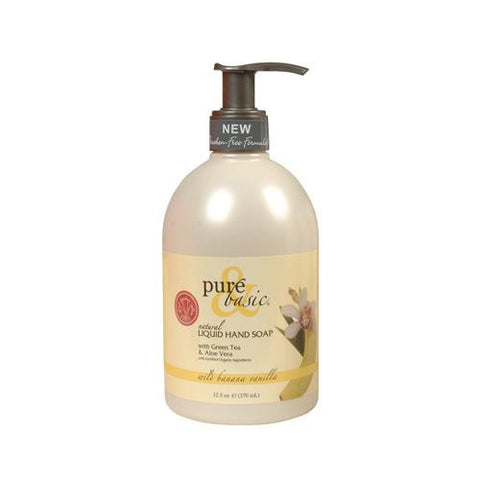 Pure And Basic Natural Liquid Hand Soap Wild Banana Vanilla - 12.5 Fl Oz