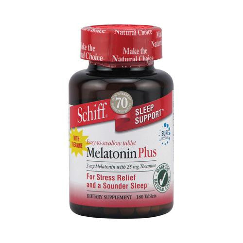 Schiff Melatonin Plus 25 Mg Theanine - 3 Mg - 180 Tablets